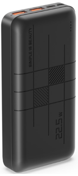 Зовнішній акумулятор XO PR188 20000mAh QC22.5W Black